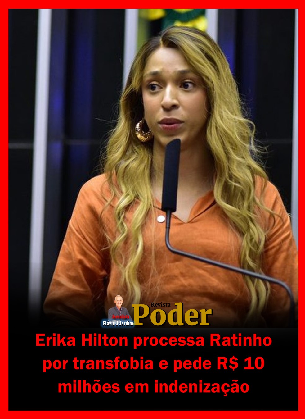 Erika Hilton processa Ratinho por transfobia e pede R$ 10 milhões em indenização
