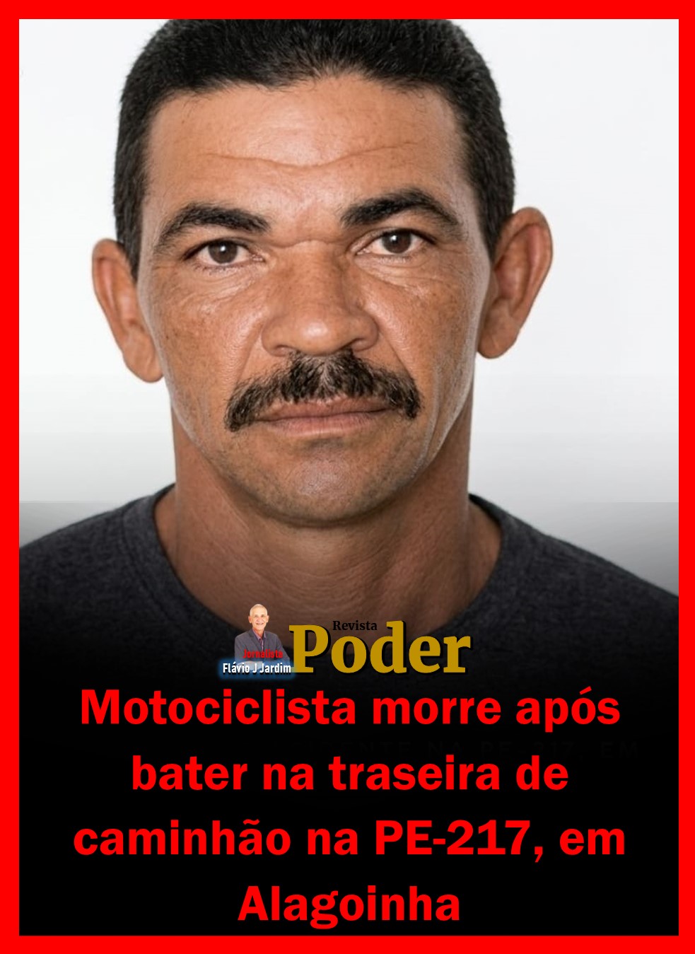 Motociclista morre após bater na traseira de caminhão na PE-217, em Alagoinha