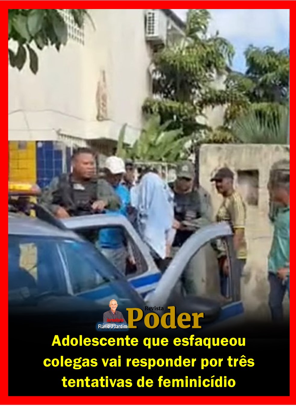 Adolescente que esfaqueou colegas vai responder por três tentativas de feminicídio
