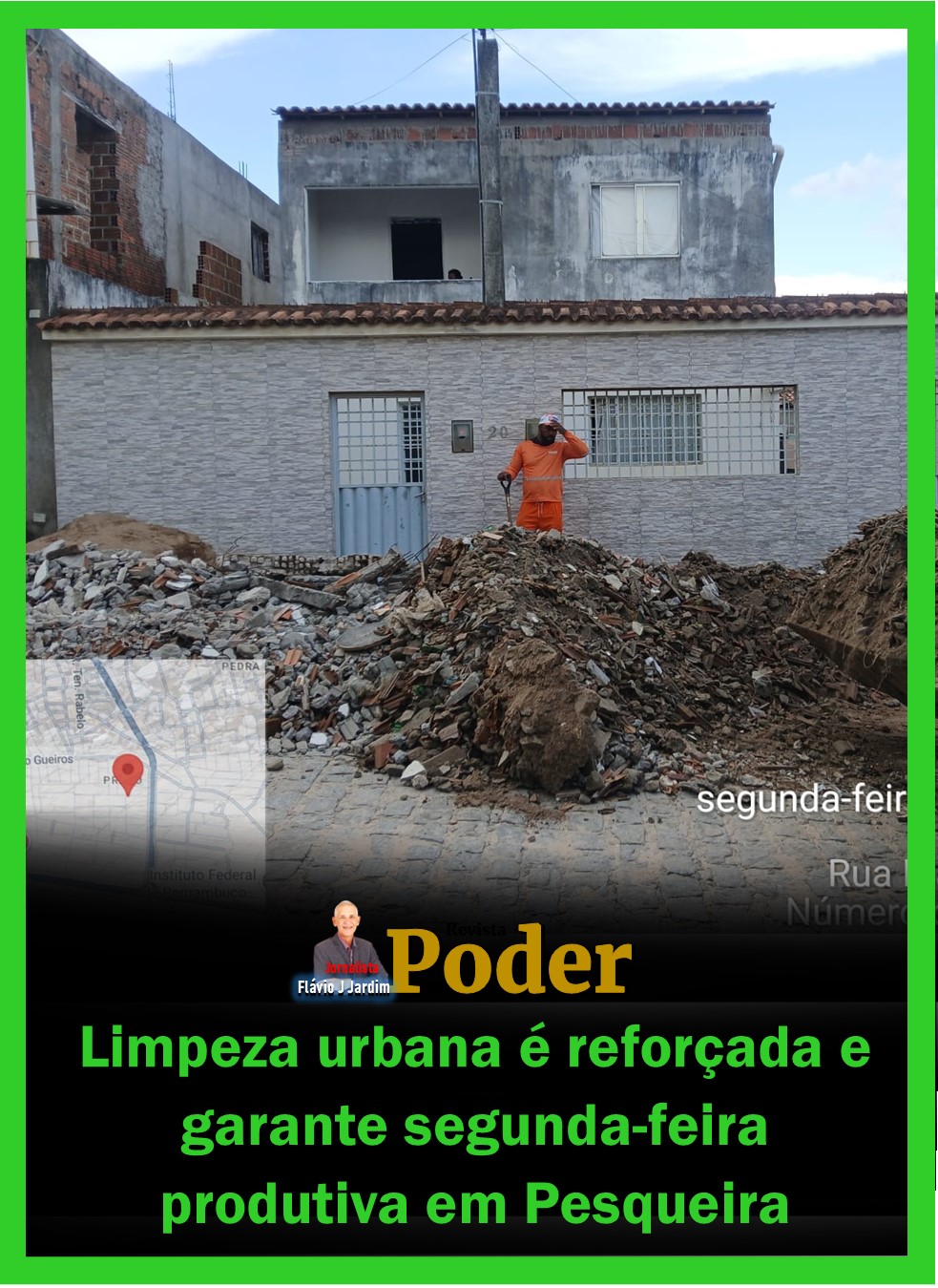 Limpeza urbana é reforçada e garante segunda-feira produtiva em Pesqueira