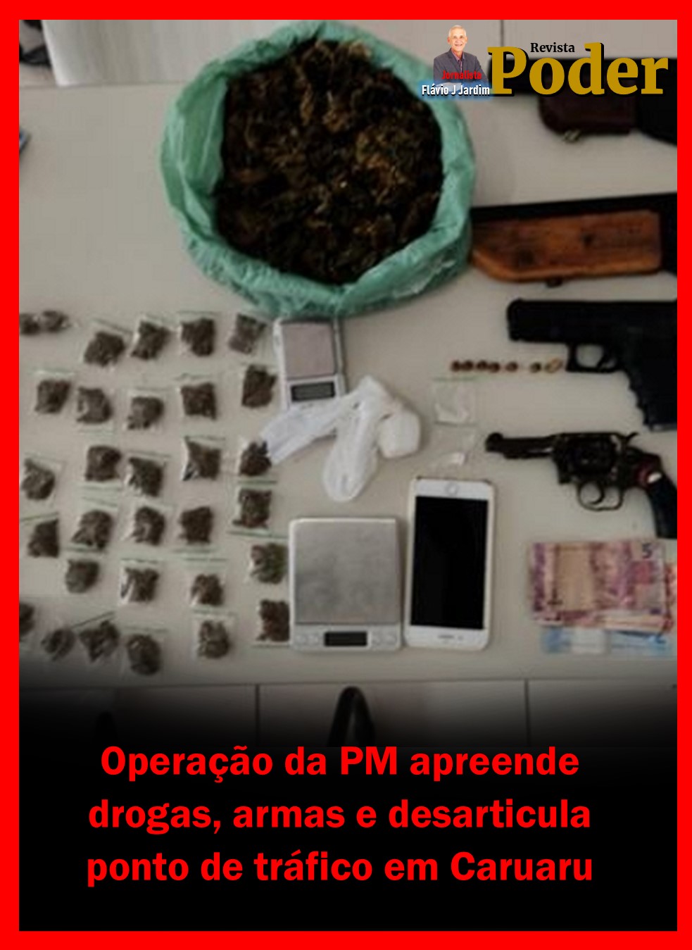 Operação da PM apreende drogas, armas e desarticula ponto de tráfico em Caruaru
