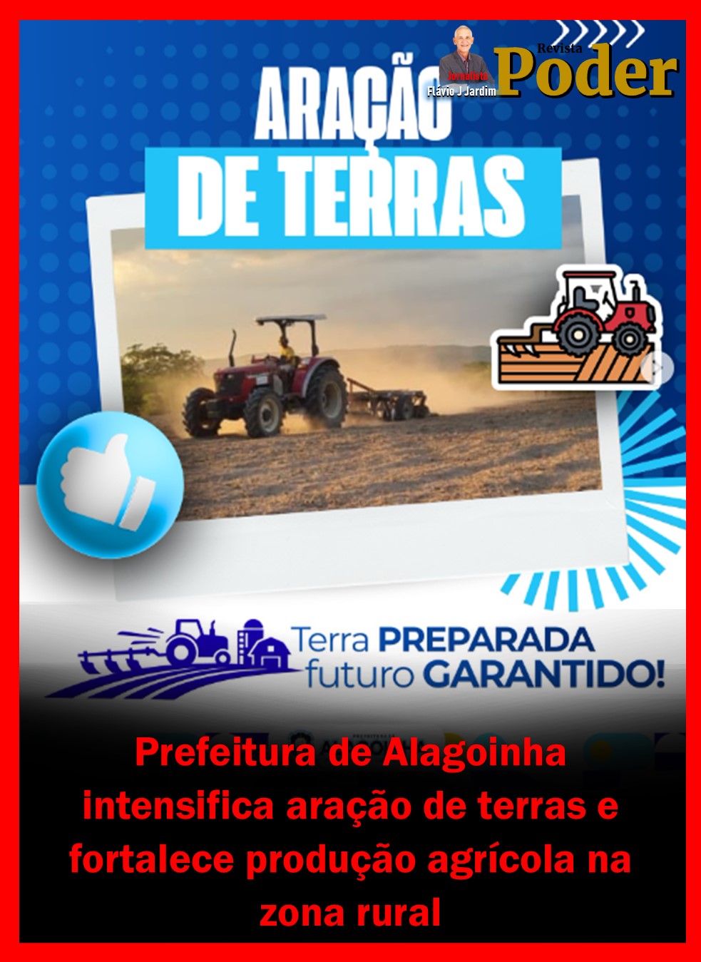 Prefeitura de Alagoinha intensifica aração de terras e fortalece produção agrícola na zona rural