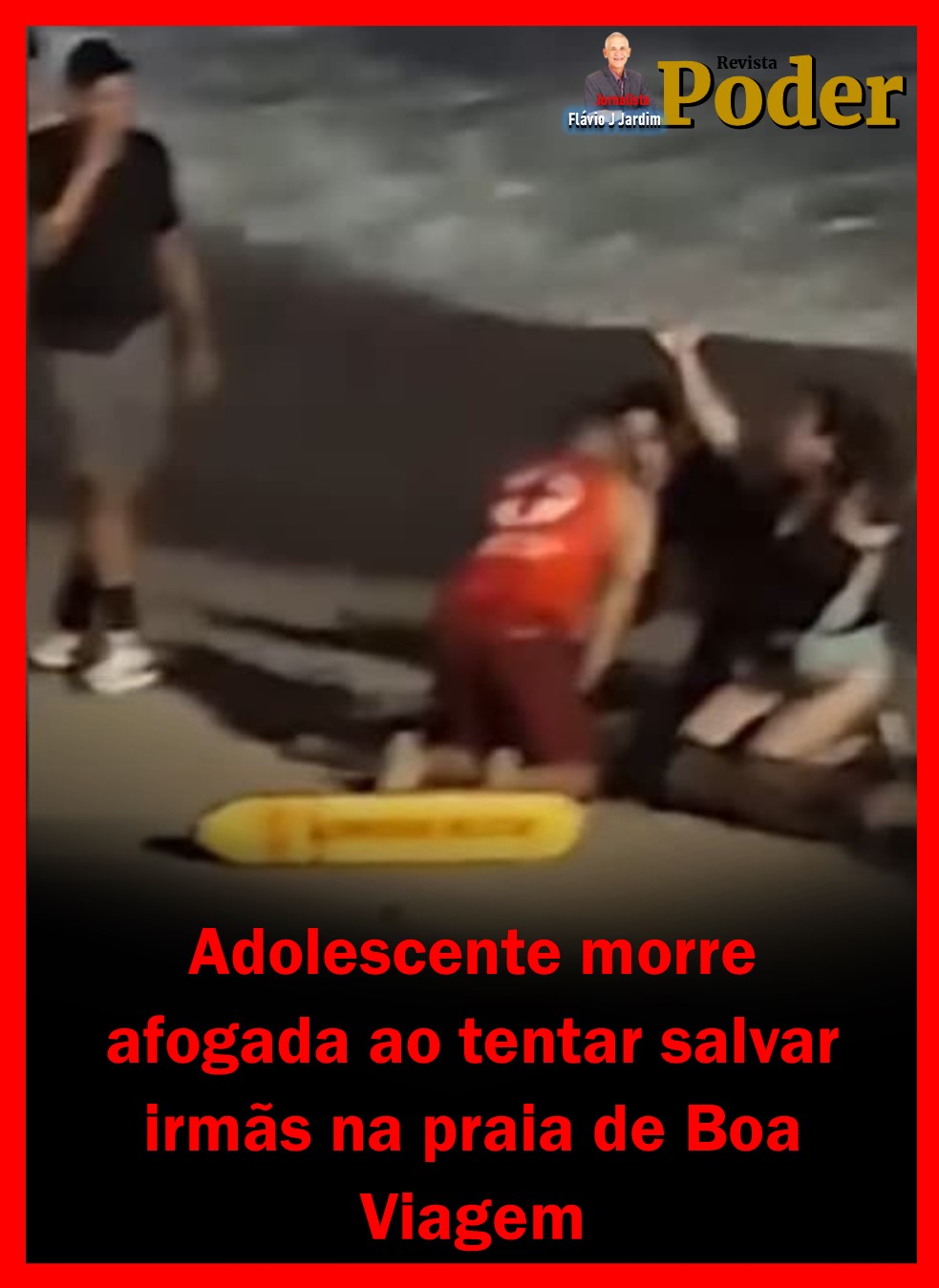 Adolescente morre afogada ao tentar salvar irmãs na praia de Boa Viagem