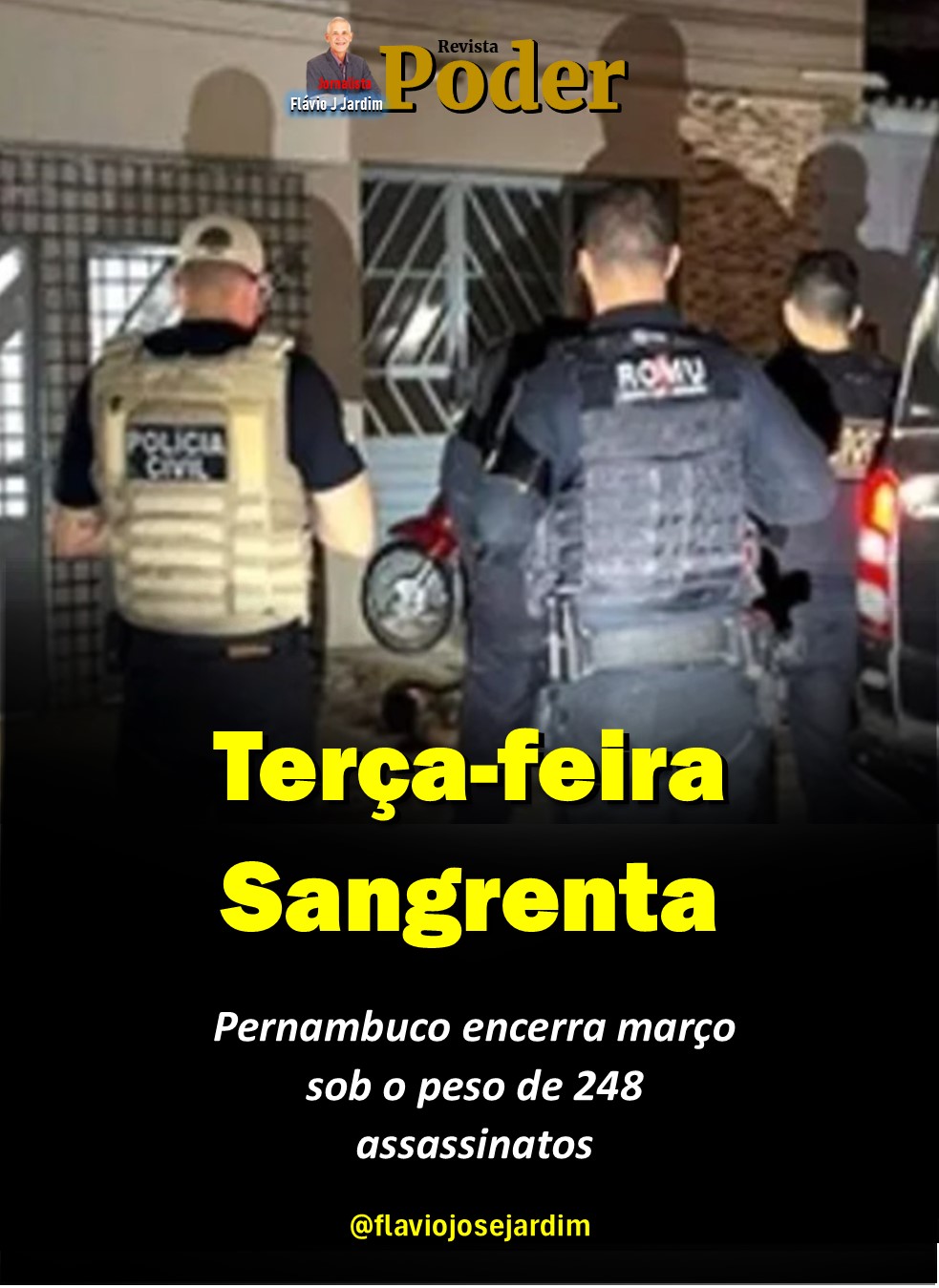 Terça-feira sangrenta: Pernambuco encerra março sob o peso de 248 assassinatos