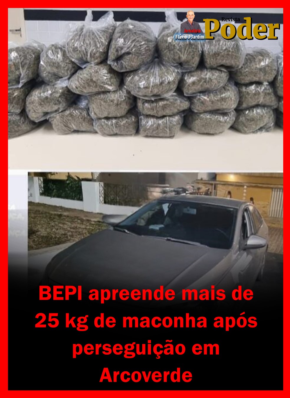 BEPI apreende mais de 25 kg de maconha após perseguição em Arcoverde