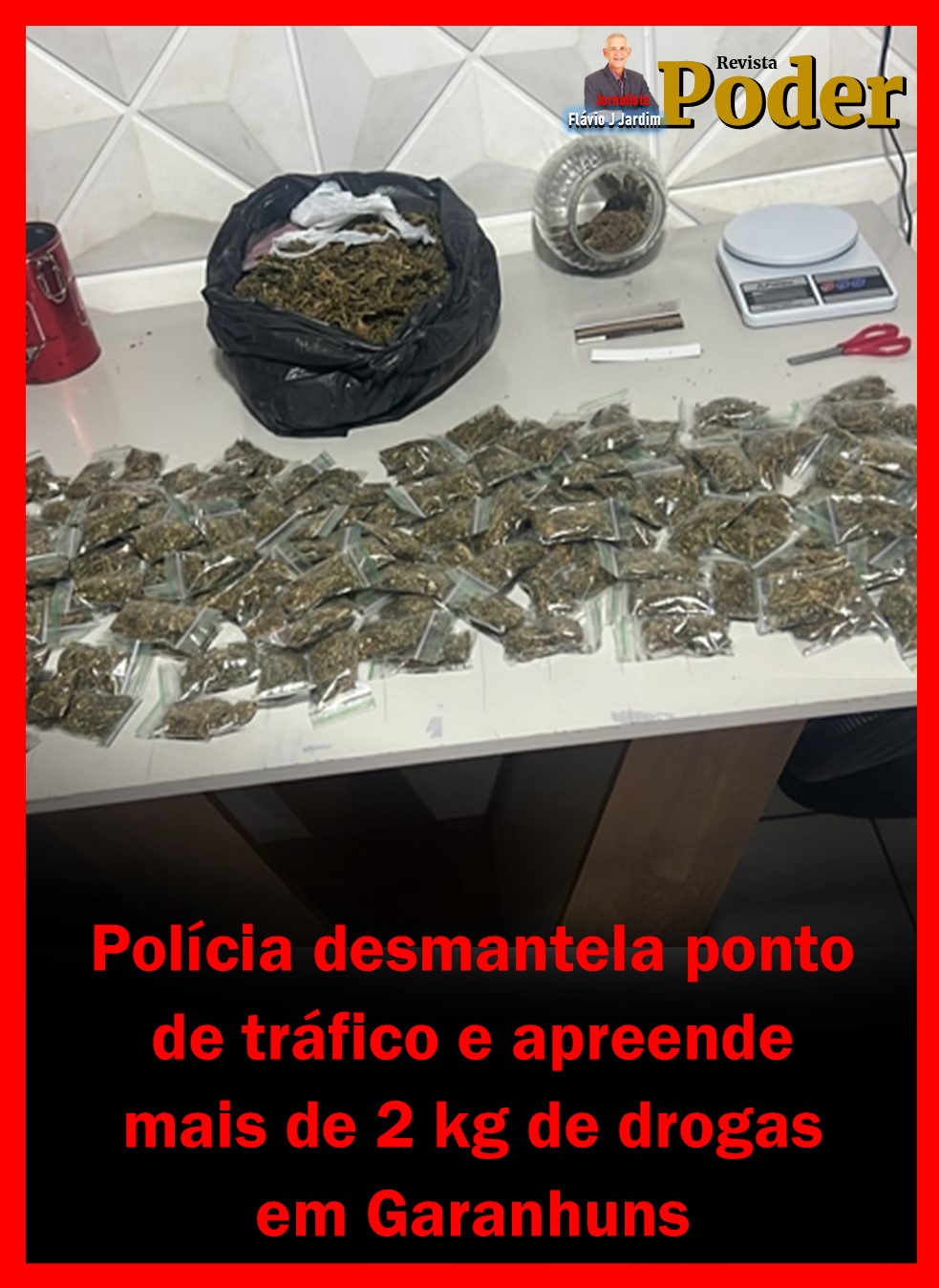 Polícia desmantela ponto de tráfico e apreende mais de 2 kg de drogas em Garanhuns