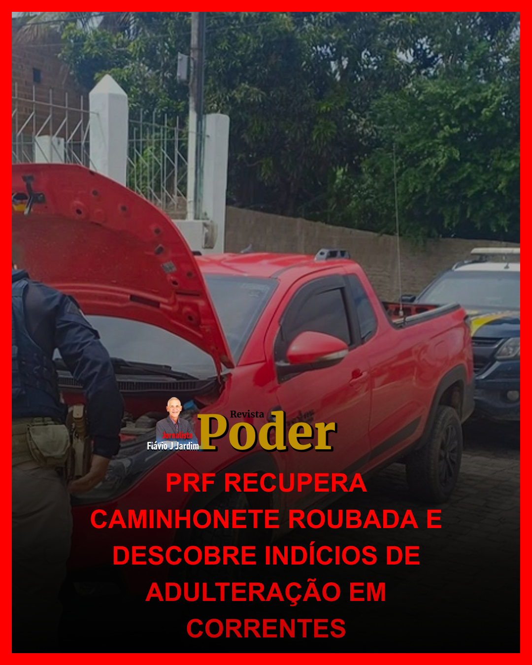 PRF RECUPERA CAMINHONETE ROUBADA E DESCOBRE INDÍCIOS DE ADULTERAÇÃO EM CORRENTES