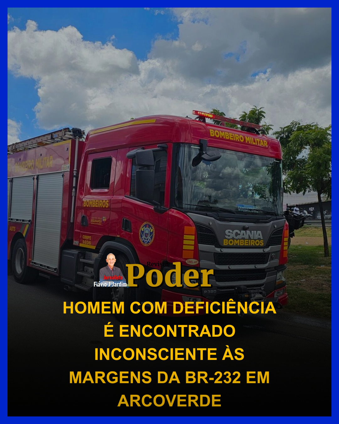 HOMEM COM DEFICIÊNCIA É ENCONTRADO INCONSCIENTE ÀS MARGENS DA BR-232 EM ARCOVERDE