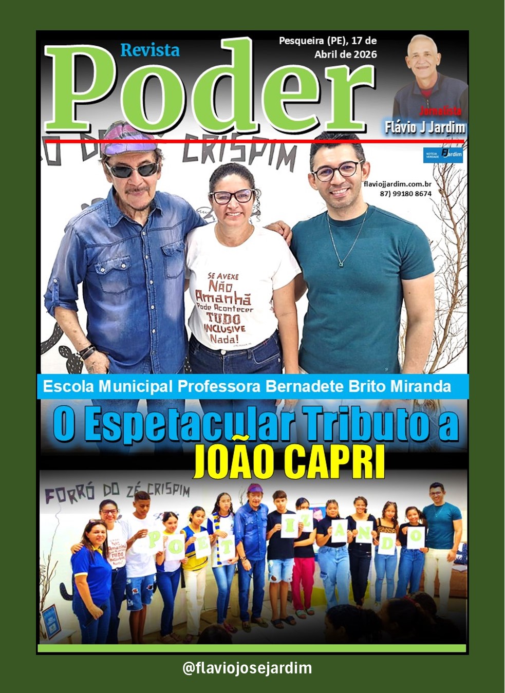 PESQUEIRA CELEBRA SUA ALMA LITERÁRIA EM HOMENAGEM HISTÓRICA A JOÃO CAPRI