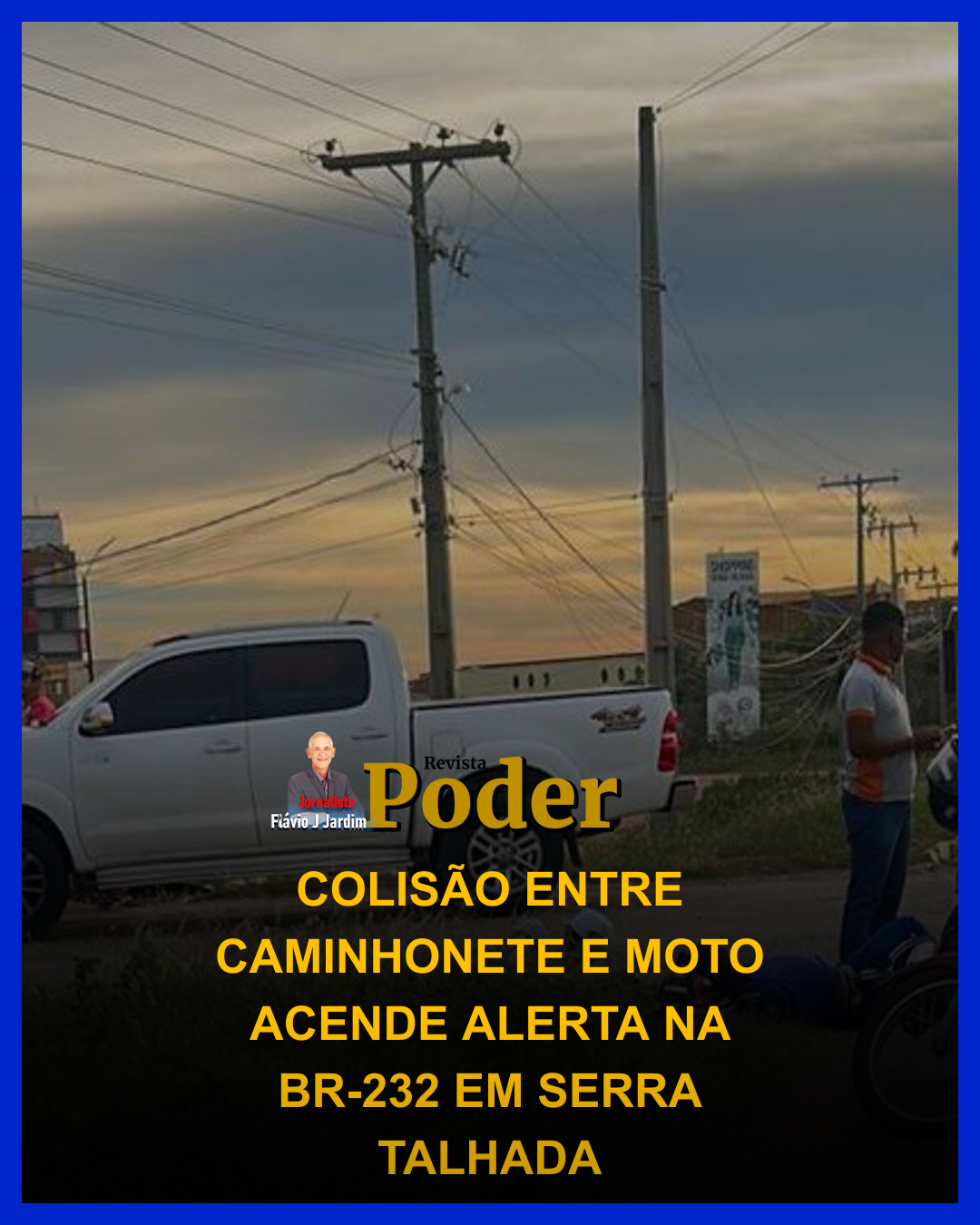 COLISÃO ENTRE CAMINHONETE E MOTO ACENDE ALERTA NA BR-232 EM SERRA TALHADA