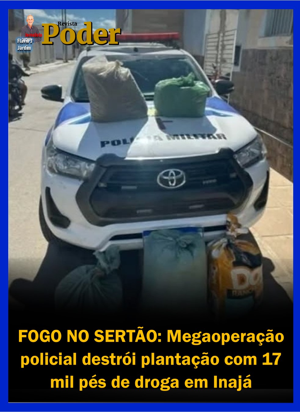 FOGO NO SERTÃO: Megaoperação policial destrói plantação com 17 mil pés de droga em Inajá