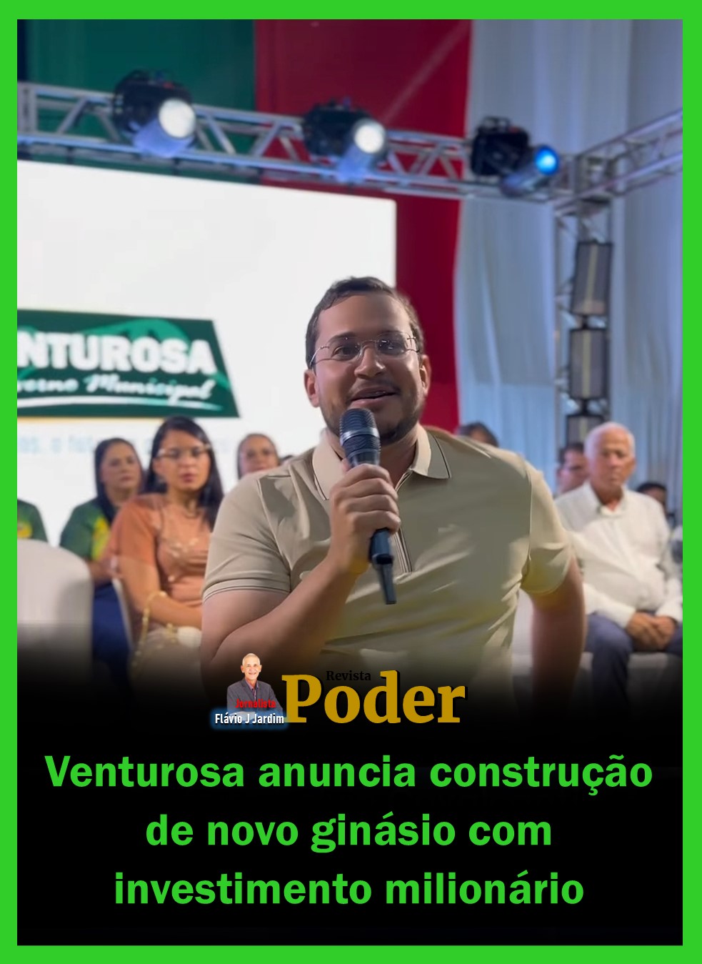 Venturosa anuncia construção de novo ginásio com investimento milionário