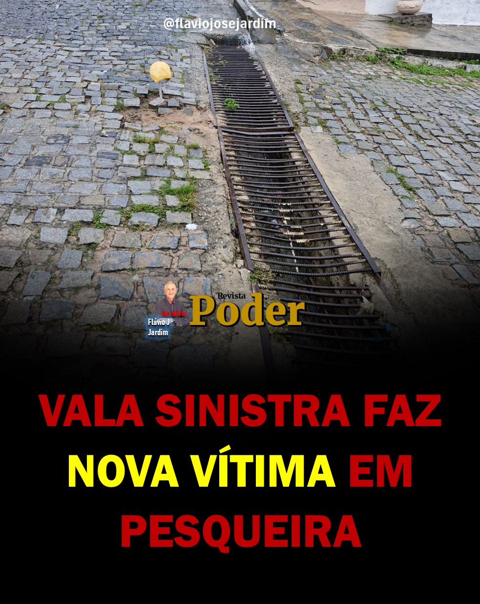 VALA SINISTRA: ESTRUTURA DE ESGOTO VOLTA A FERIR MOTOQUEIRO E MORADORES PEDEM PROVIDÊNCIAS EM PESQUEIRA