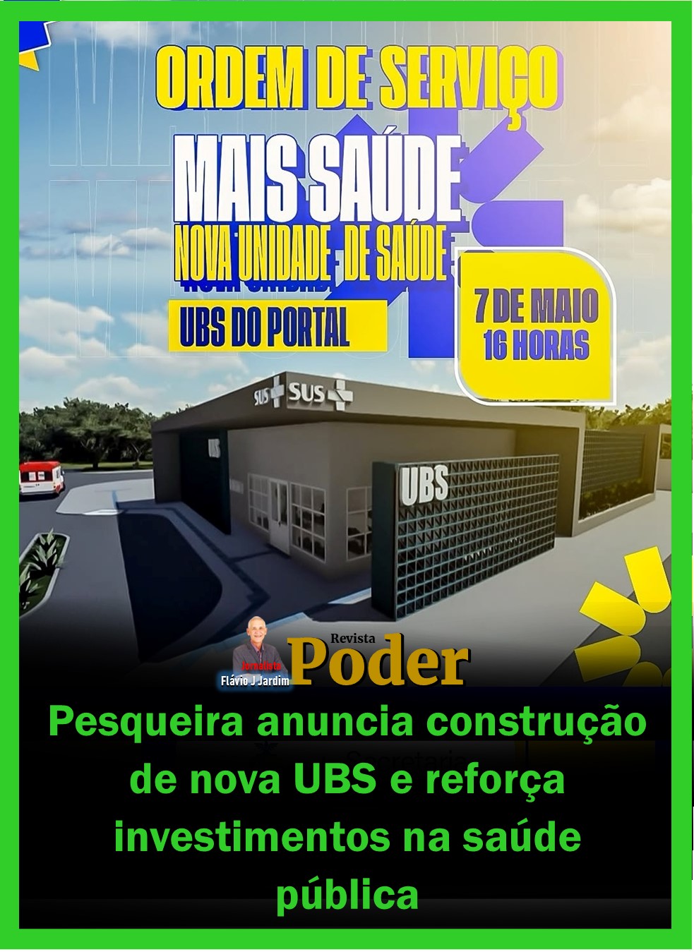 Pesqueira anuncia construção de nova UBS e reforça investimentos na saúde pública