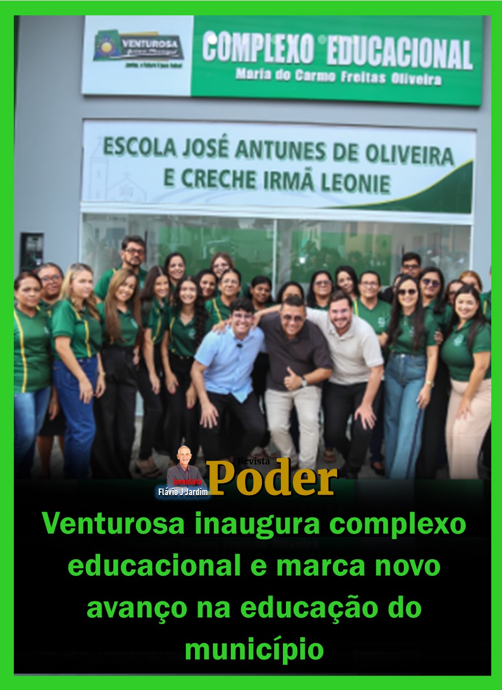 Venturosa inaugura complexo educacional e reforça investimento na educação