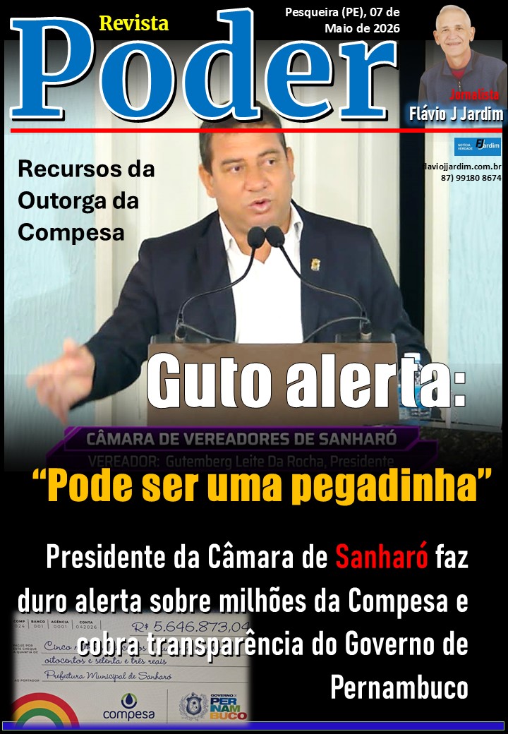 “Pode ser uma pegadinha”: presidente da Câmara de Sanharó faz duro alerta sobre milhões da Compesa e cobra transparência do Governo de Pernambuco