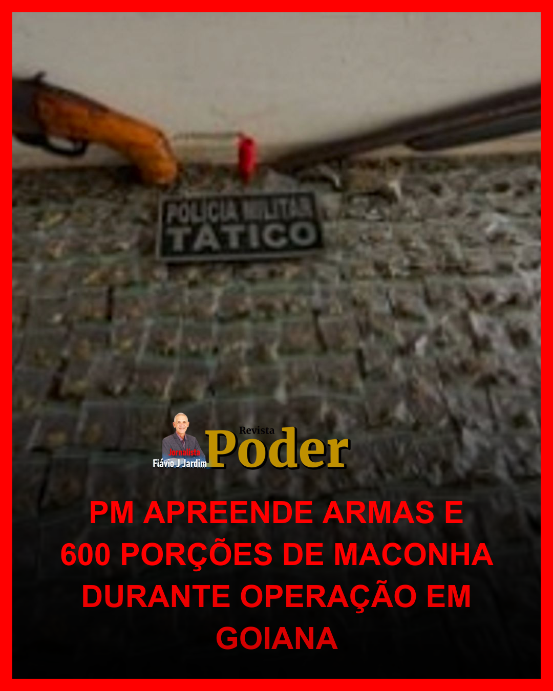 PM APREENDE ARMAS E 600 PORÇÕES DE MACONHA DURANTE OPERAÇÃO EM GOIANA