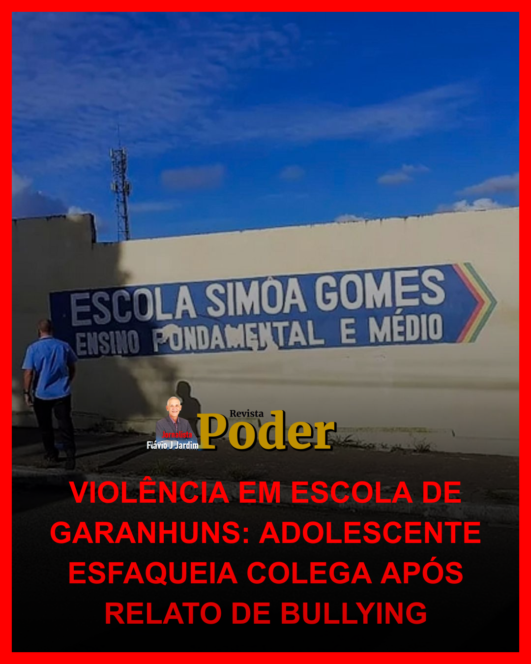 VIOLÊNCIA EM ESCOLA DE GARANHUNS: ADOLESCENTE ESFAQUEIA COLEGA APÓS RELATO DE BULLYING