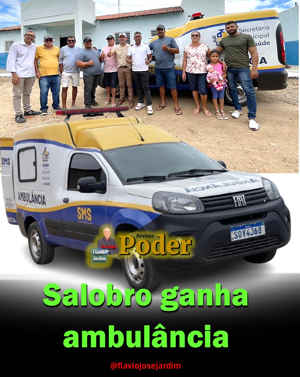 Salobro ganha ambulância | Reforço na saúde: Salobro recebe ambulância e amplia atendimento na zona rural de Pesqueira