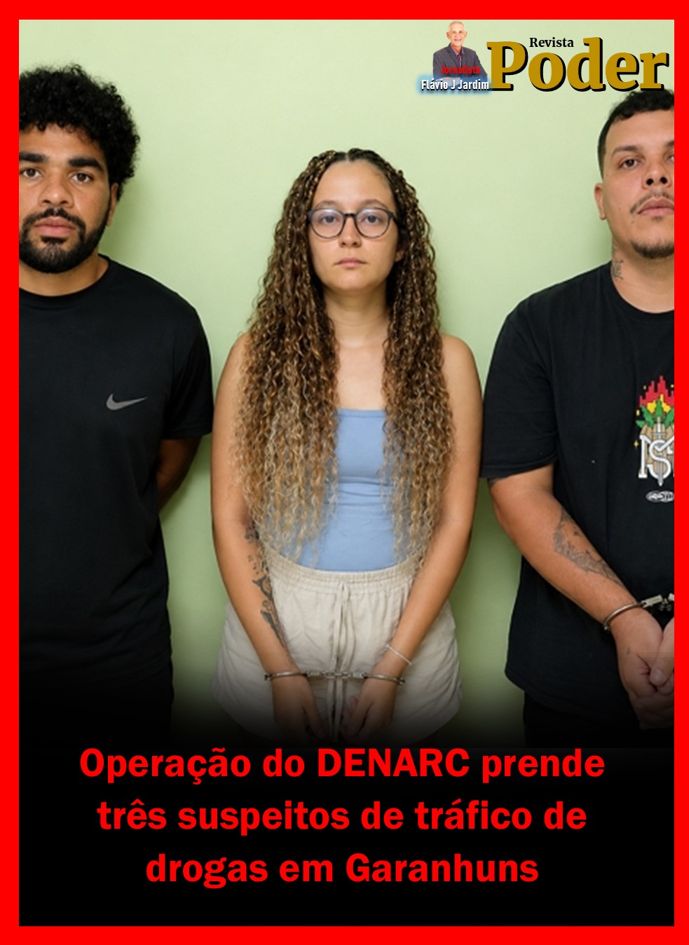 Operação do DENARC prende três suspeitos de tráfico de drogas em Garanhuns
