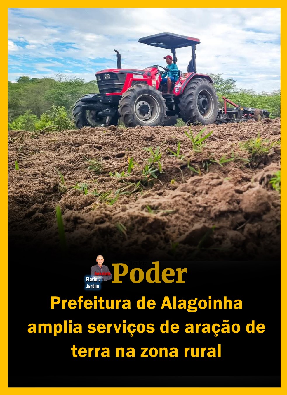 Prefeitura de Alagoinha amplia serviços de aração de terra na zona rural