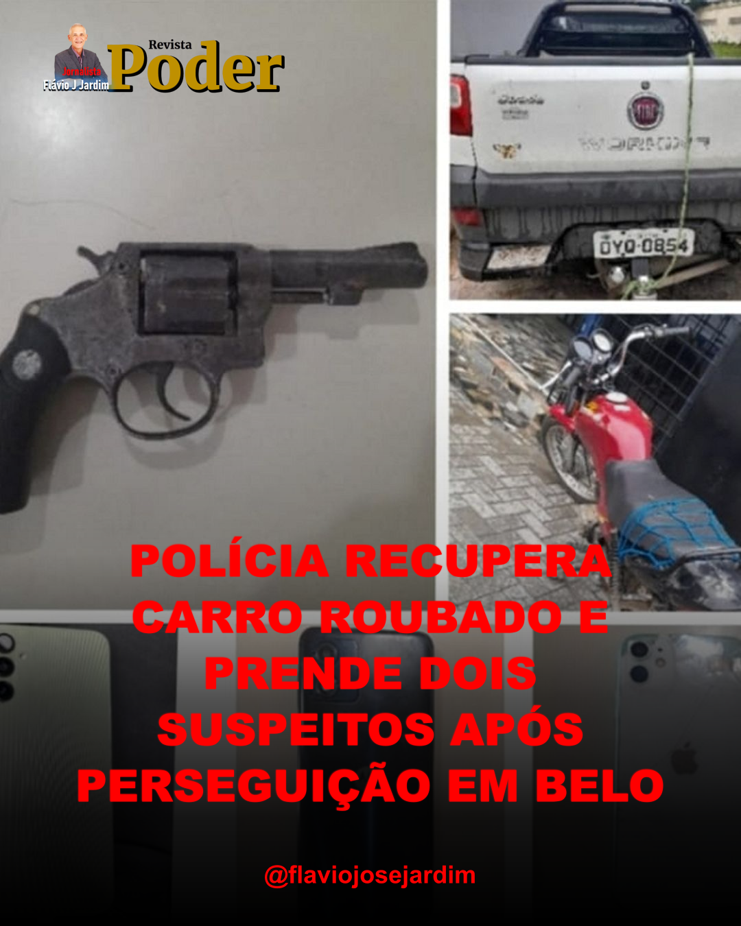 POLÍCIA RECUPERA CARRO ROUBADO E PRENDE DOIS SUSPEITOS APÓS PERSEGUIÇÃO EM BELO JARDIM
