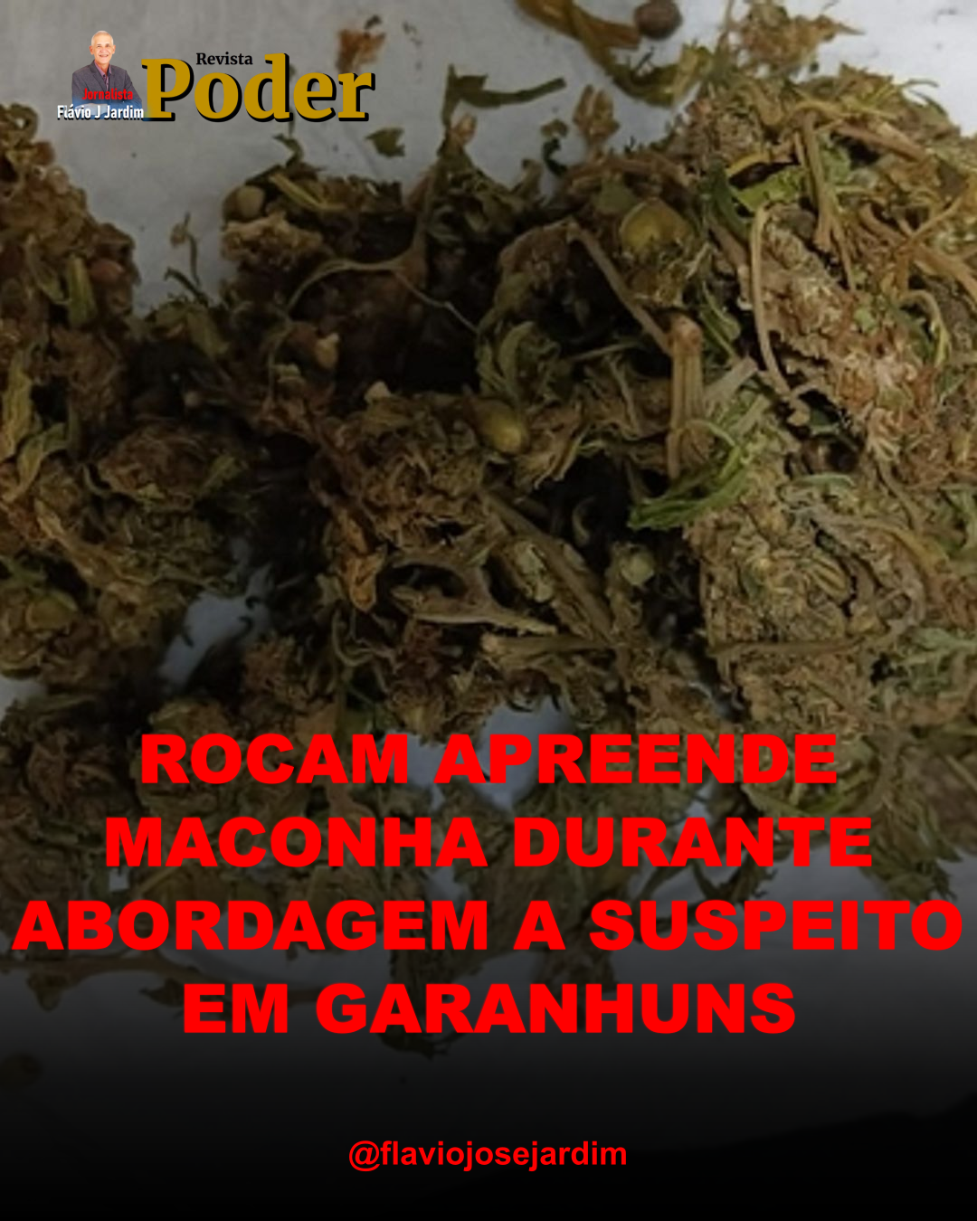 ROCAM APREENDE MACONHA DURANTE ABORDAGEM A SUSPEITO EM GARANHUNS