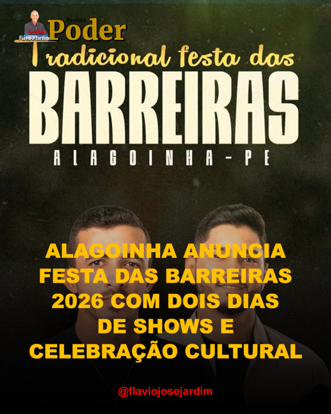 ALAGOINHA ANUNCIA FESTA DAS BARREIRAS 2026