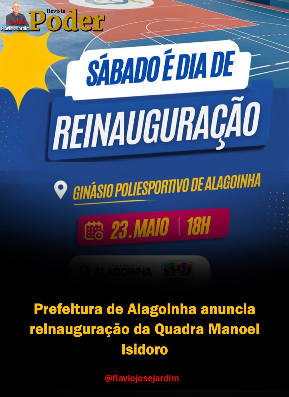 Prefeitura de Alagoinha anuncia reinauguração da Quadra Manoel Isidoro
