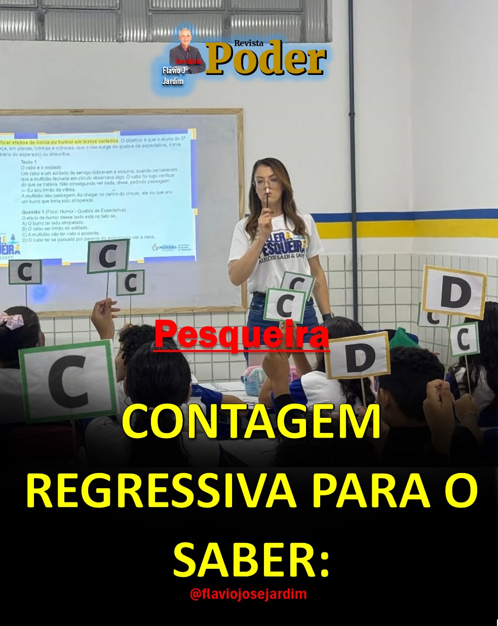 CONTAGEM REGRESSIVA PARA O SABER: Pesqueira promove grande mobilização educacional neste sábado para preparar estudantes ao SAEPE