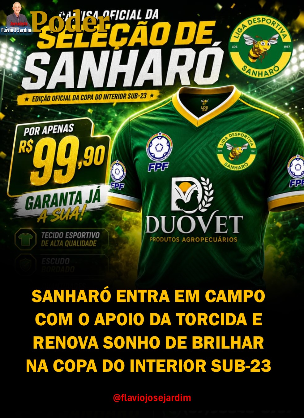SANHARÓ ENTRA EM CAMPO COM O APOIO DA TORCIDA E RENOVA SONHO DE BRILHAR NA COPA DO INTERIOR SUB-23