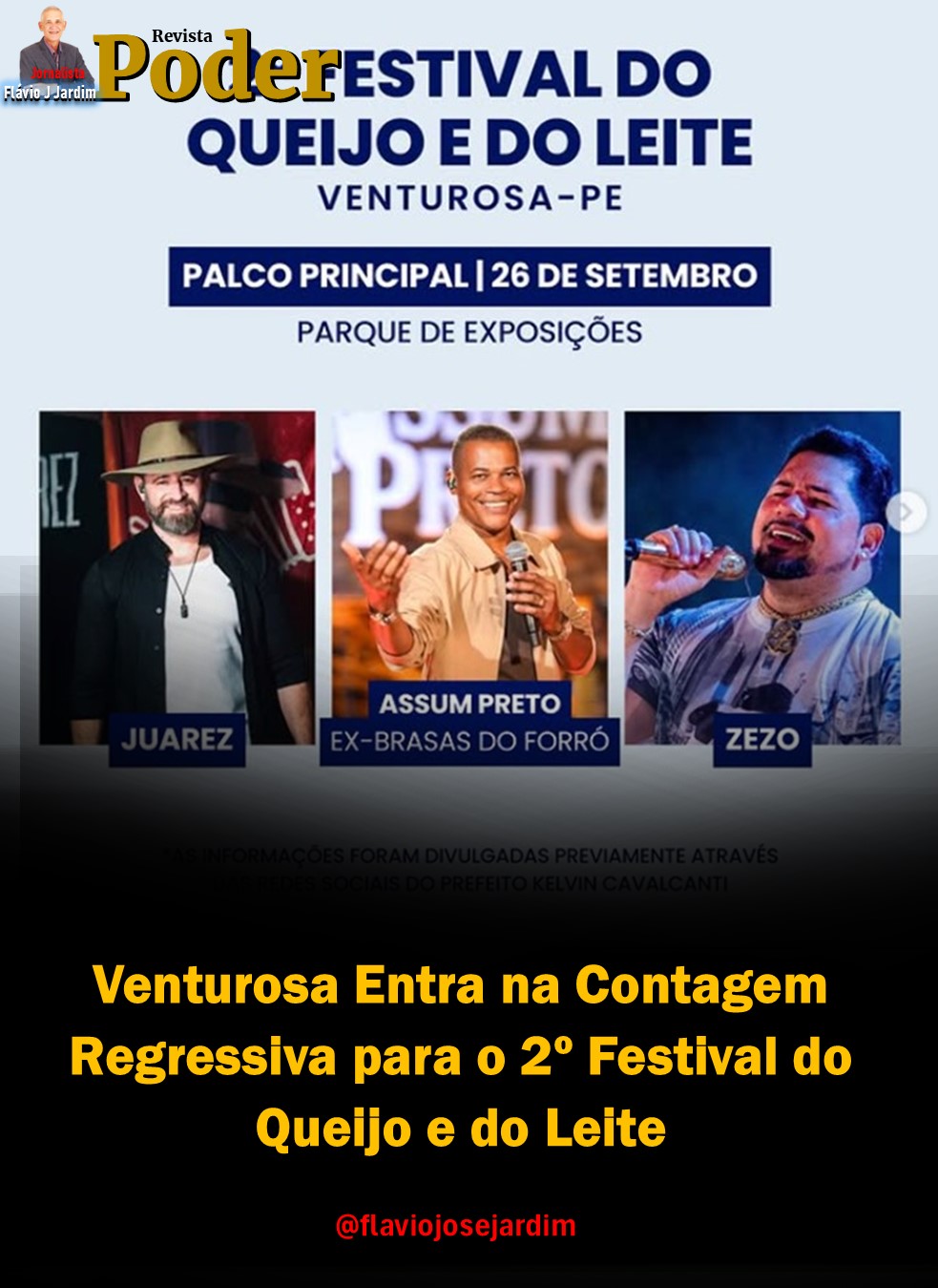 Venturosa Entra na Contagem Regressiva para o 2º Festival do Queijo e do Leite