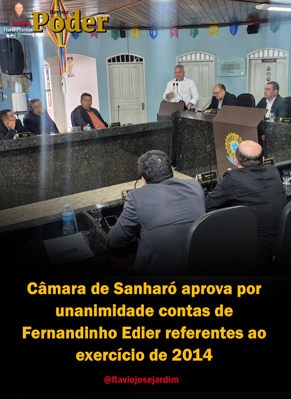 Câmara de Sanharó aprova por unanimidade contas de Fernandinho Edier referentes ao exercício de 2014