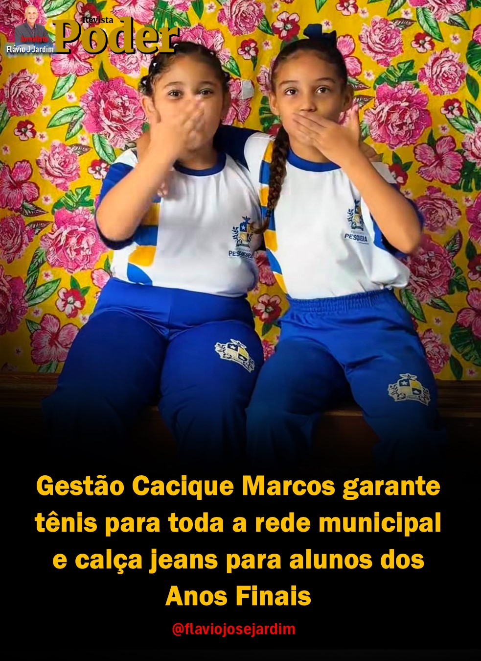 Gestão Cacique Marcos garante tênis para toda a rede municipal e calça jeans para alunos dos Anos Finais