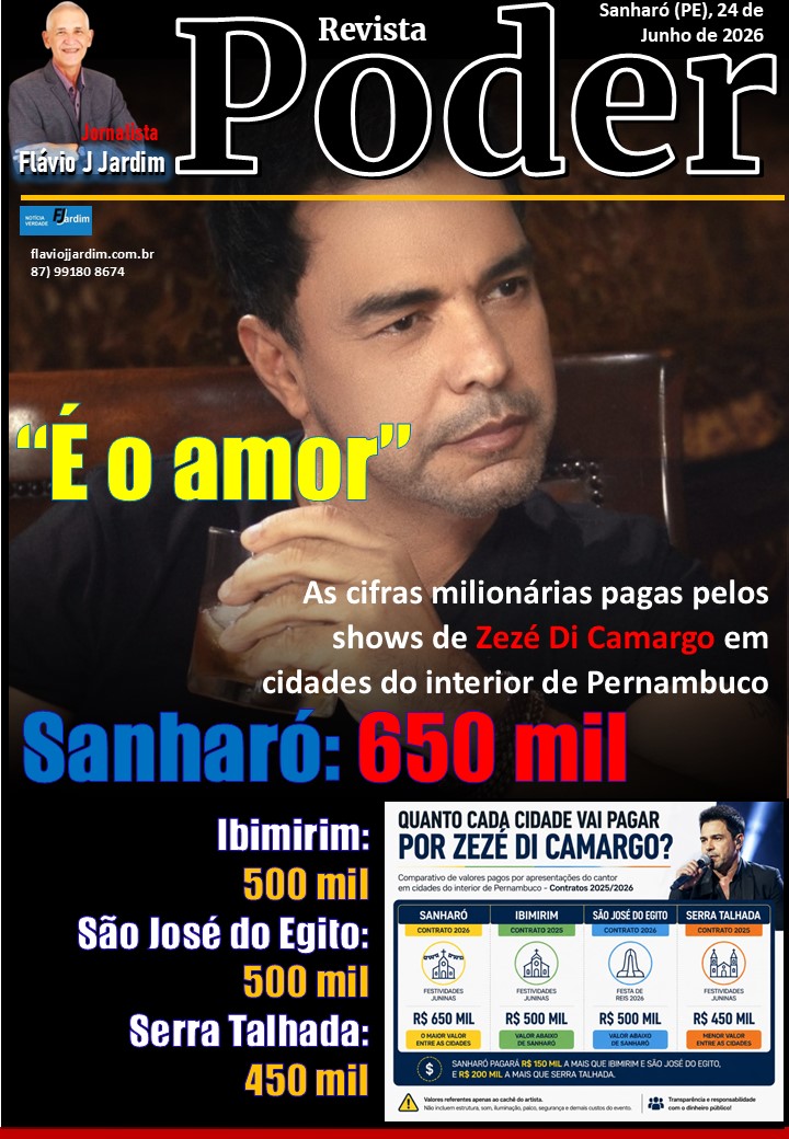 SANHARÓ LIDERA GASTOS COM ZEZÉ DI CAMARGO E ACENDE DEBATE SOBRE PRIORIDADES NO USO DO DINHEIRO PÚBLICO