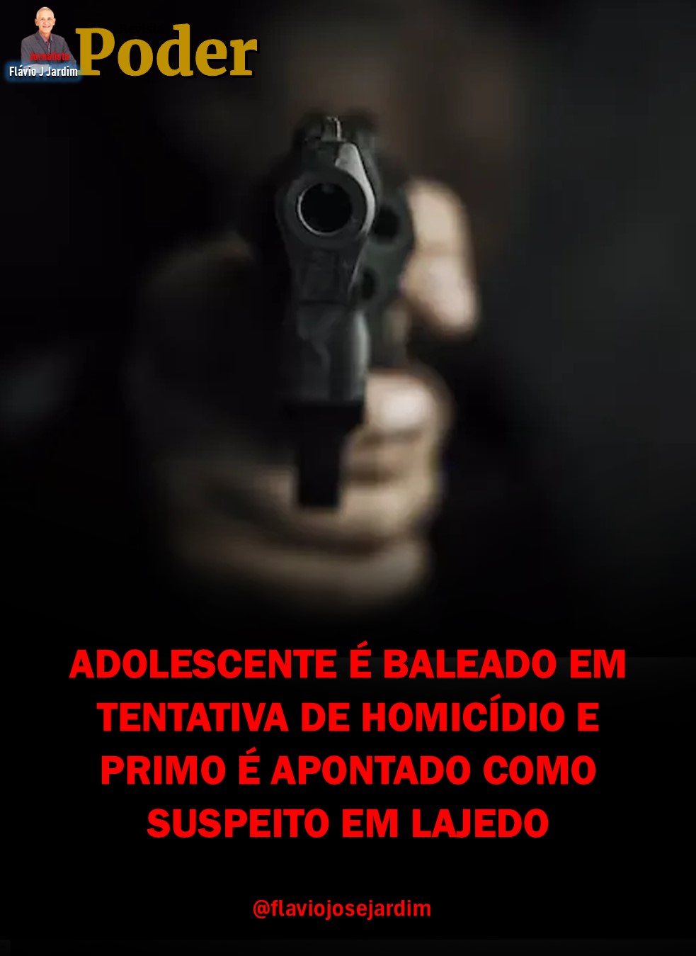 ADOLESCENTE É BALEADO EM TENTATIVA DE HOMICÍDIO E PRIMO É APONTADO COMO SUSPEITO EM LAJEDO