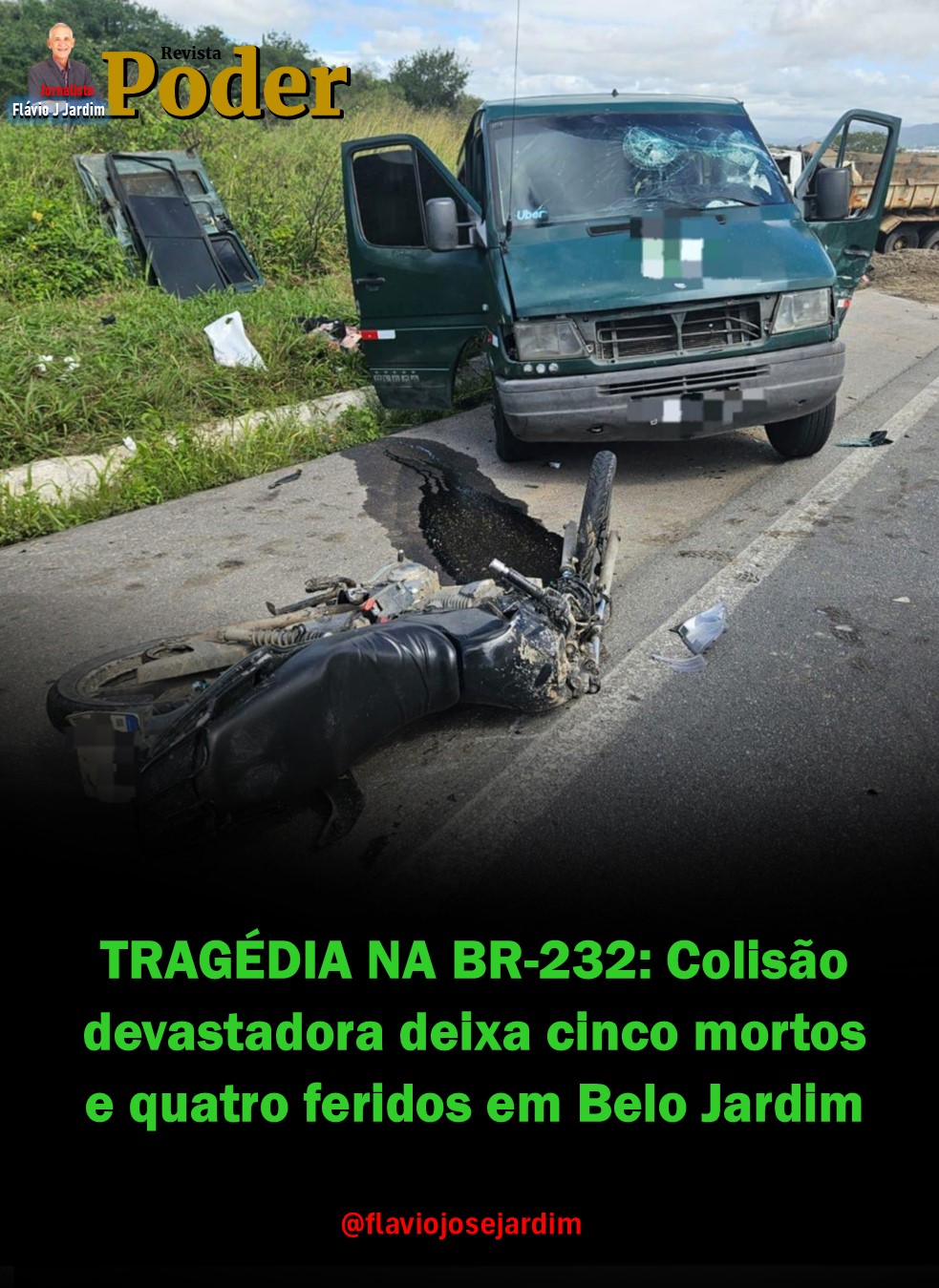 TRAGÉDIA NA BR-232: Colisão devastadora deixa cinco mortos e quatro feridos em Belo Jardim