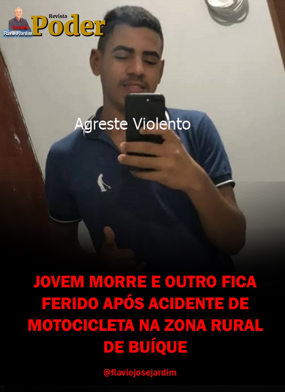 JOVEM MORRE E OUTRO FICA FERIDO APÓS ACIDENTE DE MOTOCICLETA NA ZONA RURAL DE BUÍQUE