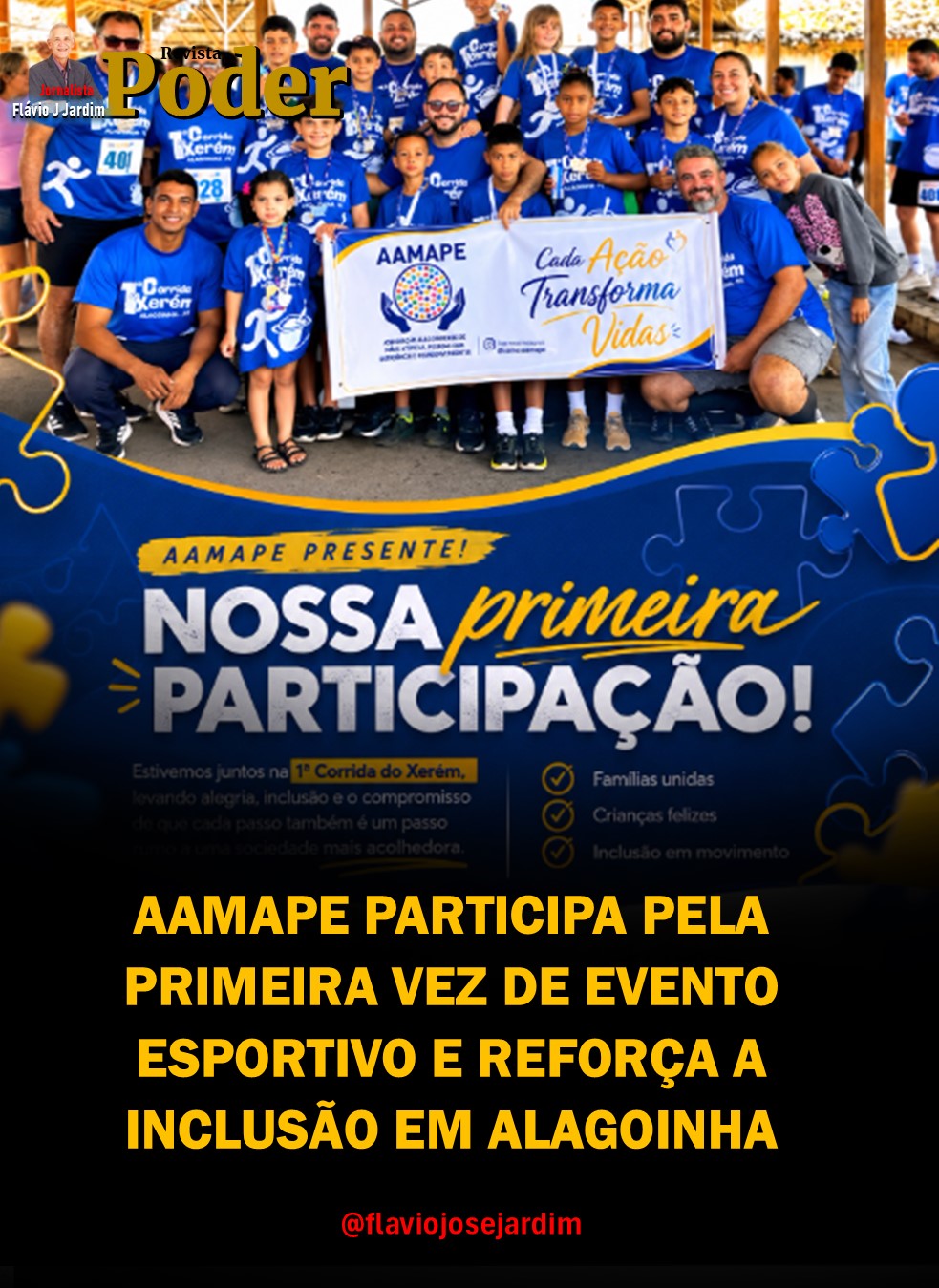 AAMAPE PARTICIPA PELA PRIMEIRA VEZ DE EVENTO ESPORTIVO E REFORÇA A INCLUSÃO EM ALAGOINHA