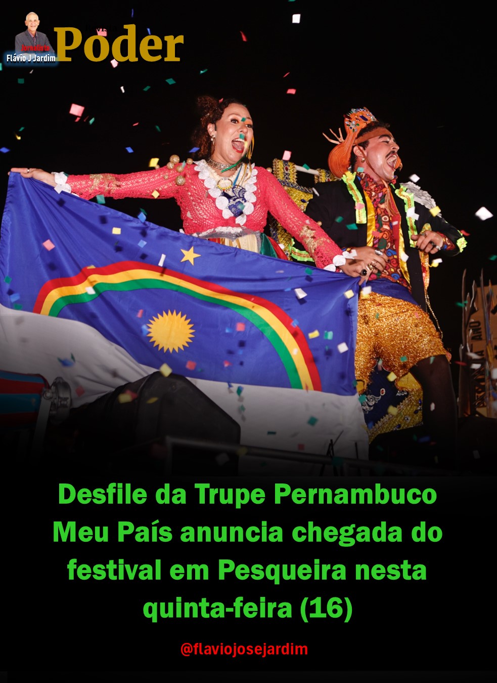 Desfile da Trupe Pernambuco Meu País anuncia chegada do festival em Pesqueira nesta quinta-feira (16)