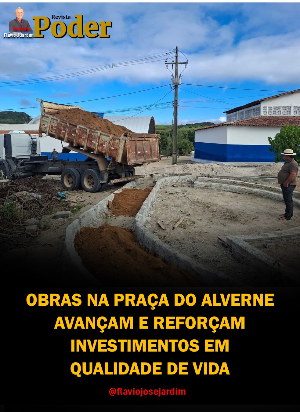 OBRAS NA PRAÇA DO ALVERNE AVANÇAM E REFORÇAM INVESTIMENTOS EM QUALIDADE DE VIDA