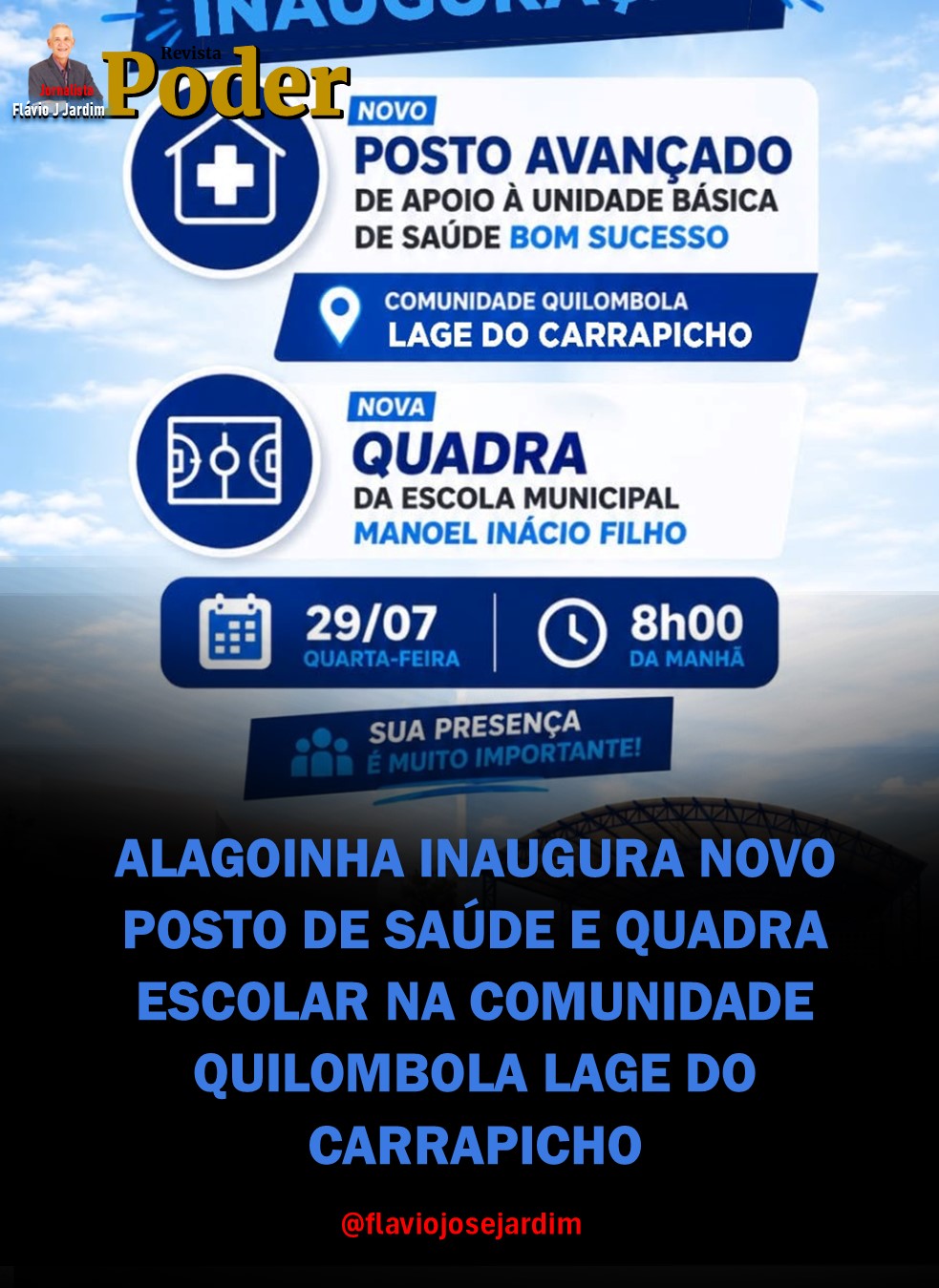 ALAGOINHA INAUGURA NOVO POSTO DE SAÚDE E QUADRA ESCOLAR NA COMUNIDADE QUILOMBOLA LAGE DO CARRAPICHO