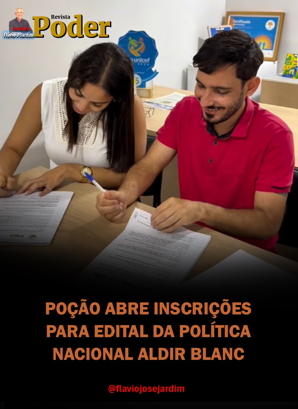 POÇÃO ABRE INSCRIÇÕES PARA EDITAL DA POLÍTICA NACIONAL ALDIR BLANC