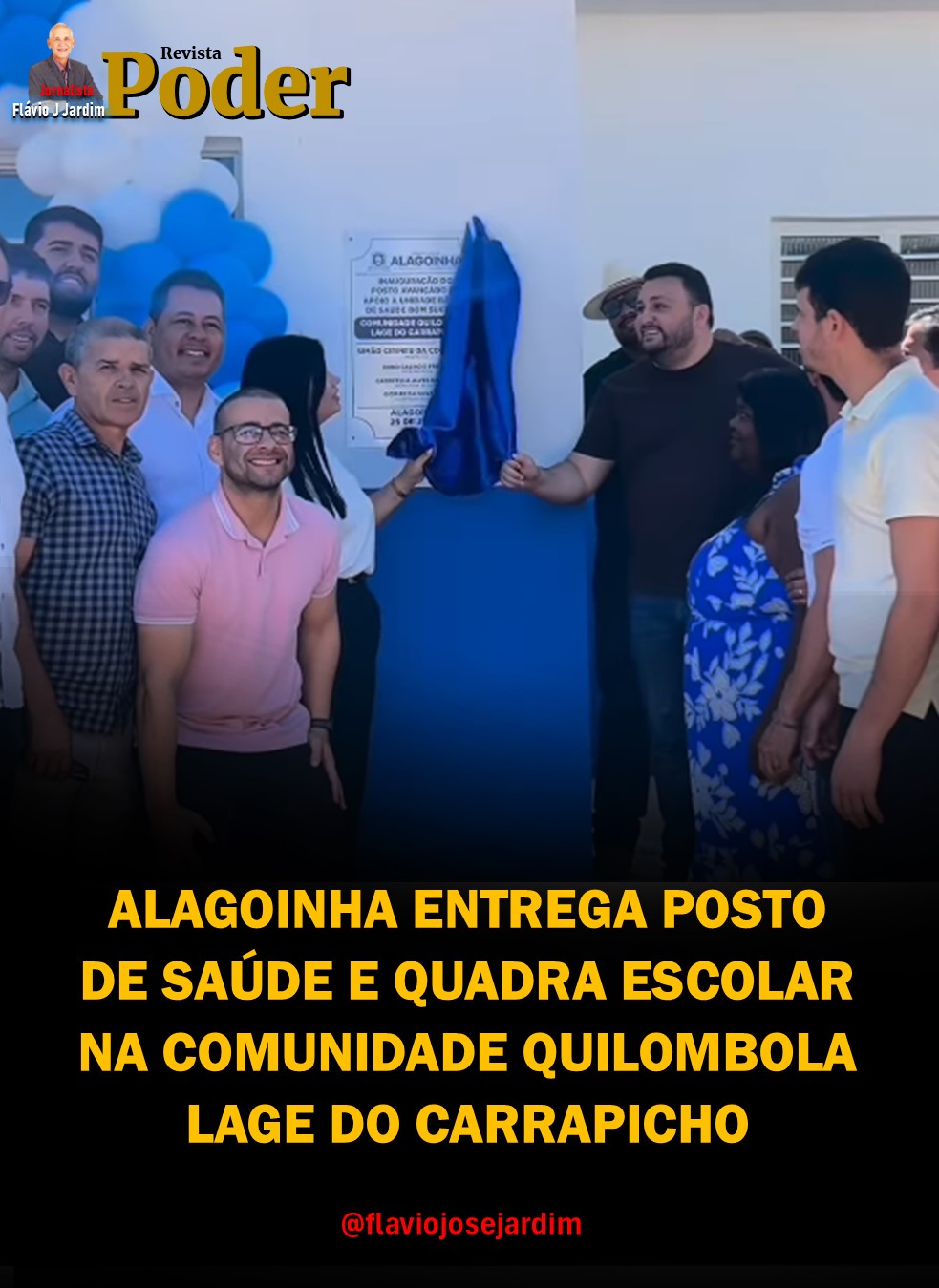 ALAGOINHA ENTREGA POSTO DE SAÚDE E QUADRA ESCOLAR NA COMUNIDADE QUILOMBOLA LAGE DO CARRAPICHO
