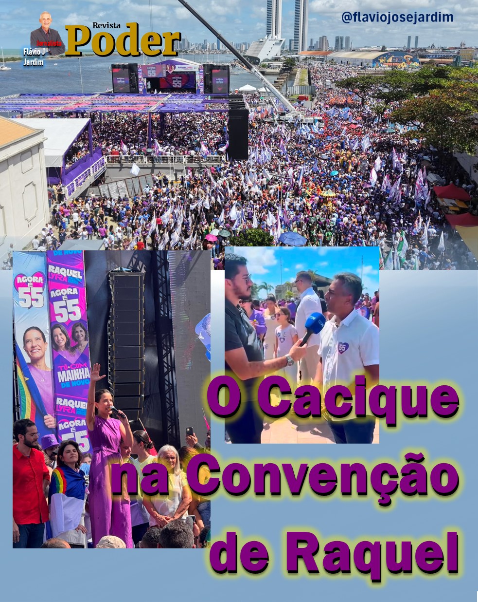 Prefeito Cacique Marcos participa da convenção que oficializou a candidatura de Raquel Lyra à reeleição