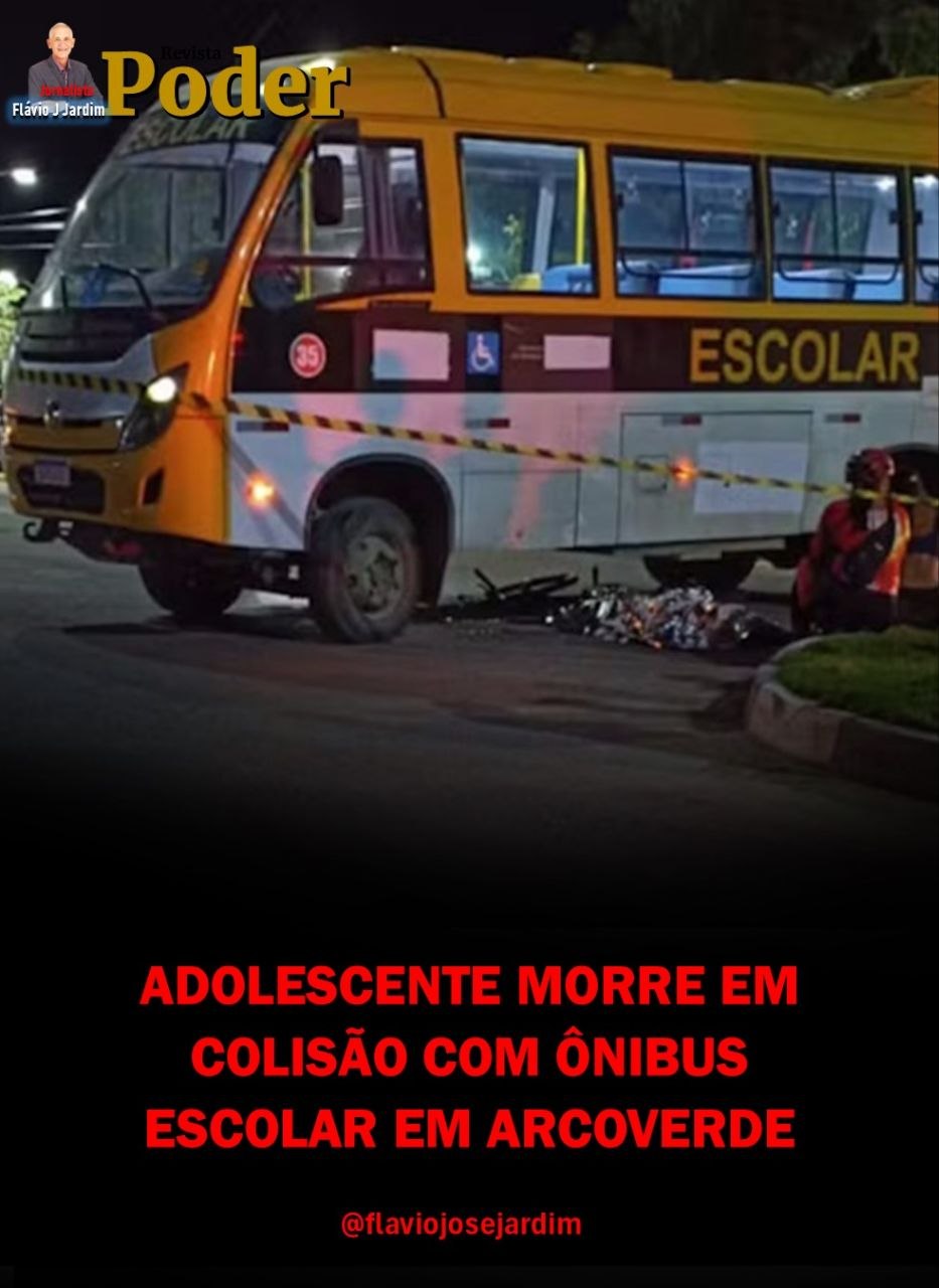 ADOLESCENTE MORRE EM COLISÃO COM ÔNIBUS ESCOLAR EM ARCOVERDE