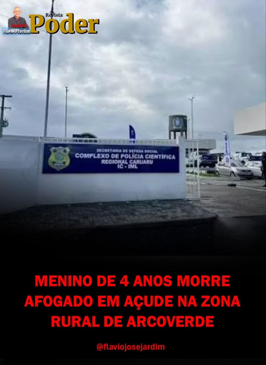 MENINO DE 4 ANOS MORRE AFOGADO EM AÇUDE NA ZONA RURAL DE ARCOVERDE