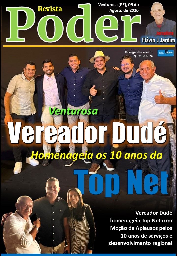 Vereador Dudé homenageia Top Net com Moção de Aplausos pelos 10 anos de serviços e desenvolvimento regional