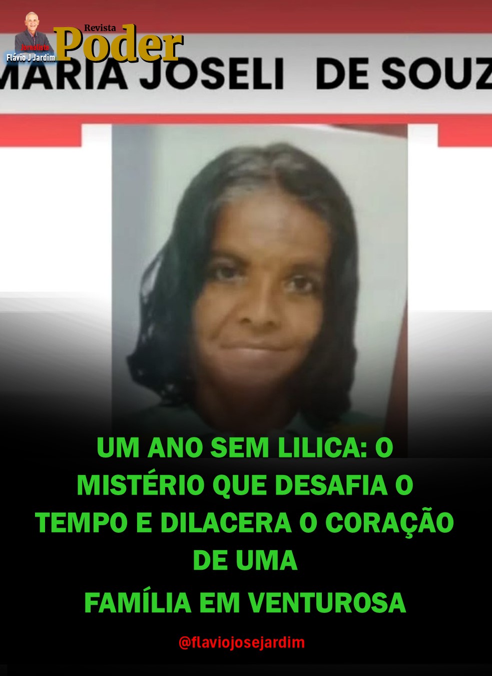 UM ANO SEM LILICA: O MISTÉRIO QUE DESAFIA O TEMPO E DILACERA O CORAÇÃO DE UMA FAMÍLIA EM VENTUROSA