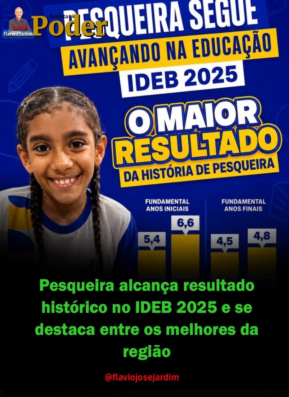 Pesqueira alcança resultado histórico no IDEB 2025 e se destaca entre os melhores da região